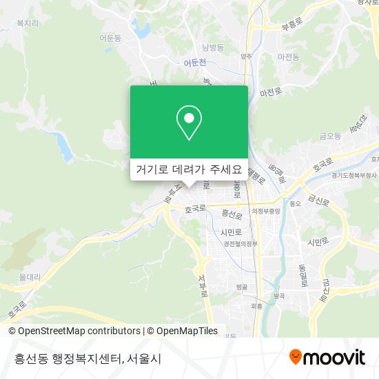 흥선동 행정복지센터 지도