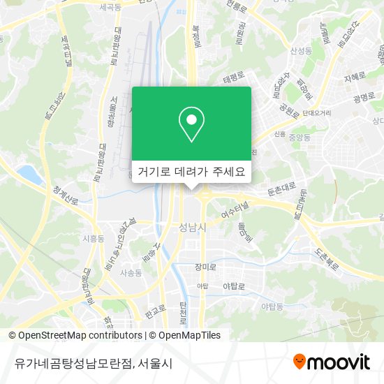 유가네곰탕성남모란점 지도