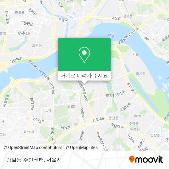 강일동 주민센터 지도