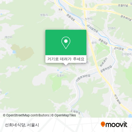선희네식당 지도