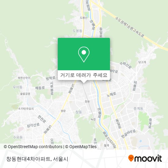 창동현대4차아파트 지도