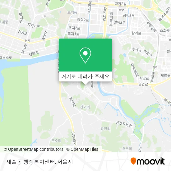 새솔동 행정복지센터 지도