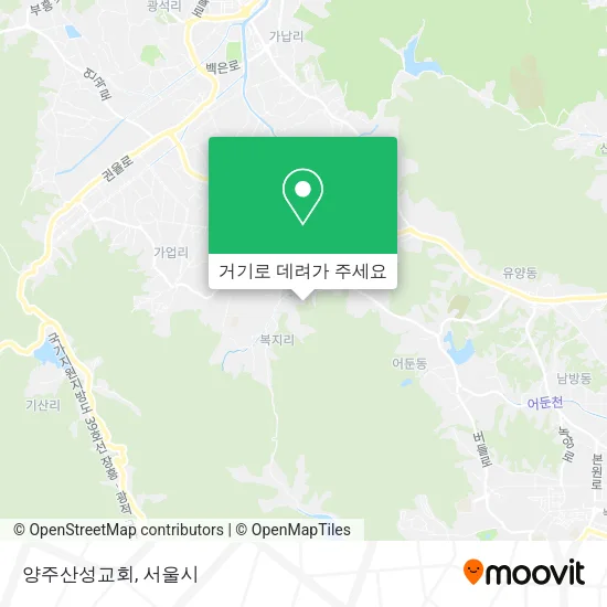 양주산성교회 지도