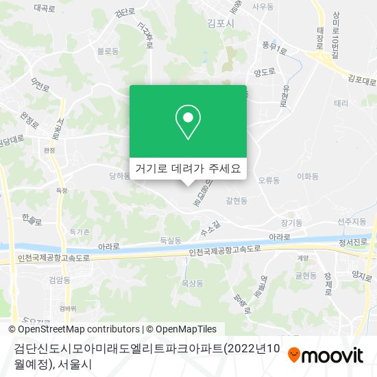 검단신도시모아미래도엘리트파크아파트(2022년10월예정) 지도