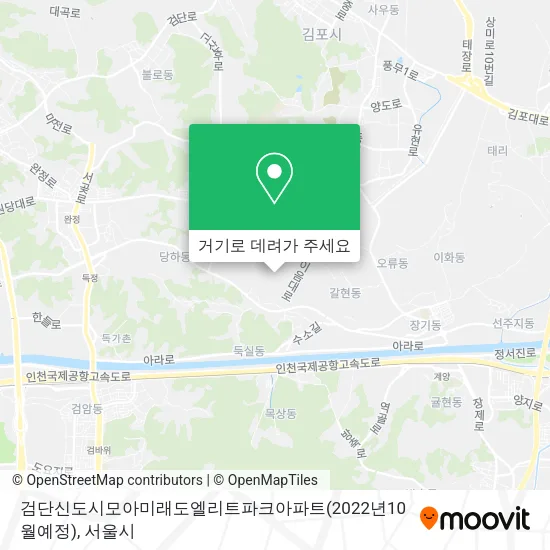 검단신도시모아미래도엘리트파크아파트(2022년10월예정) 지도