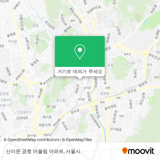 신이문 금호 어울림 아파트 지도