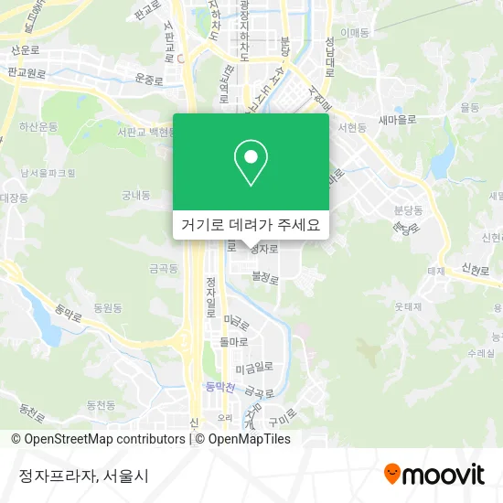 정자프라자 지도