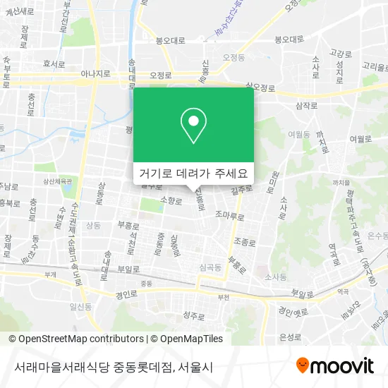 서래마을서래식당 중동롯데점 지도