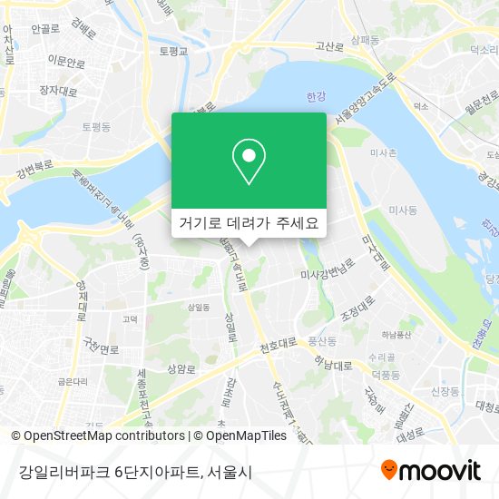 강일리버파크 6단지아파트 지도