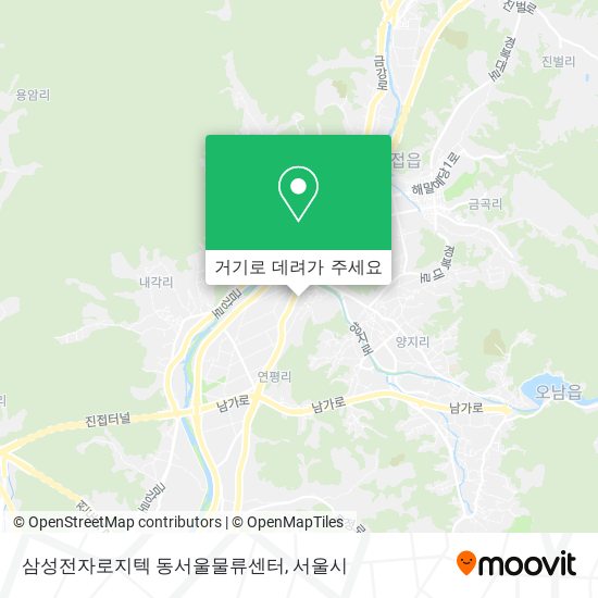 삼성전자로지텍 동서울물류센터 지도