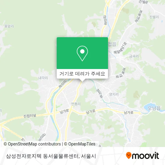 삼성전자로지텍 동서울물류센터 지도