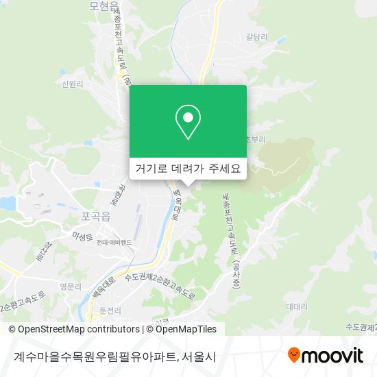 계수마을수목원우림필유아파트 지도