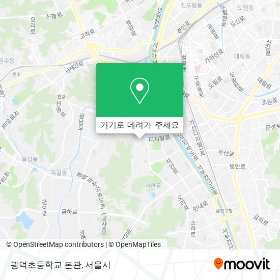 광덕초등학교 본관 지도