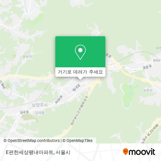 E편한세상평내아파트 지도