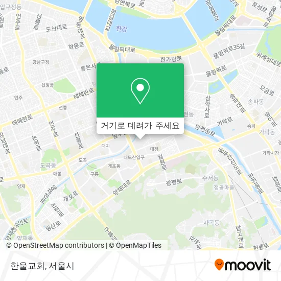 한울교회 지도