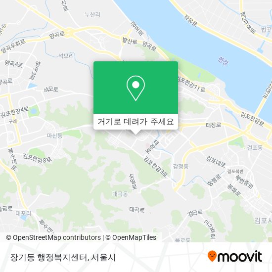장기동 행정복지센터 지도