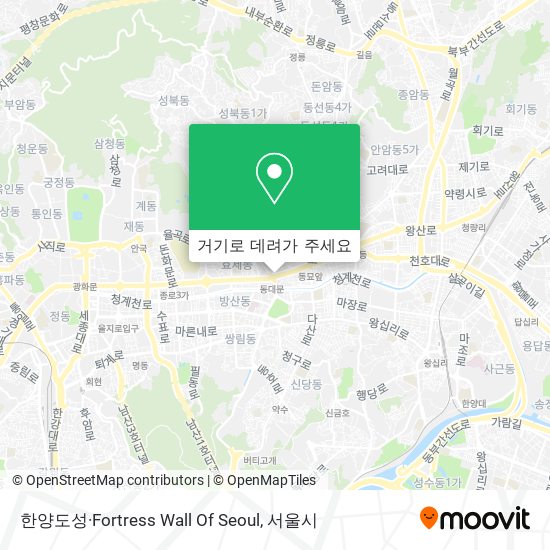 한양도성·Fortress Wall Of Seoul 지도