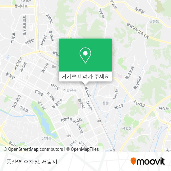 풍산역 주차장 지도
