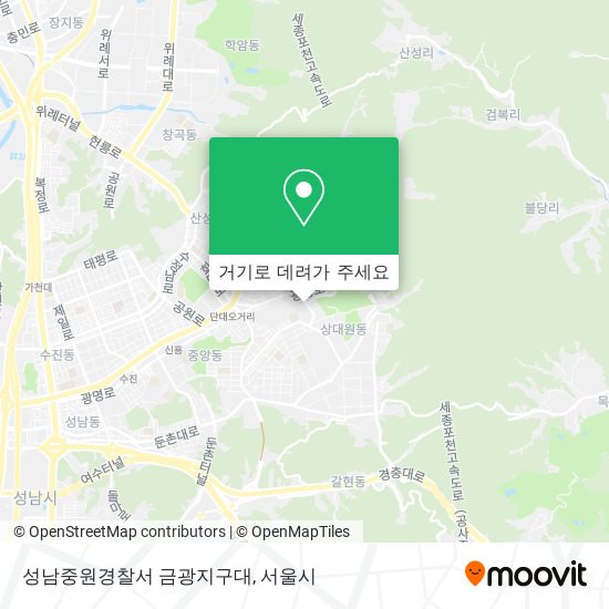 성남중원경찰서 금광지구대 지도