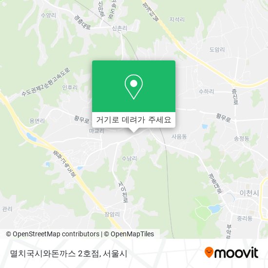 멸치국시와돈까스 2호점 지도