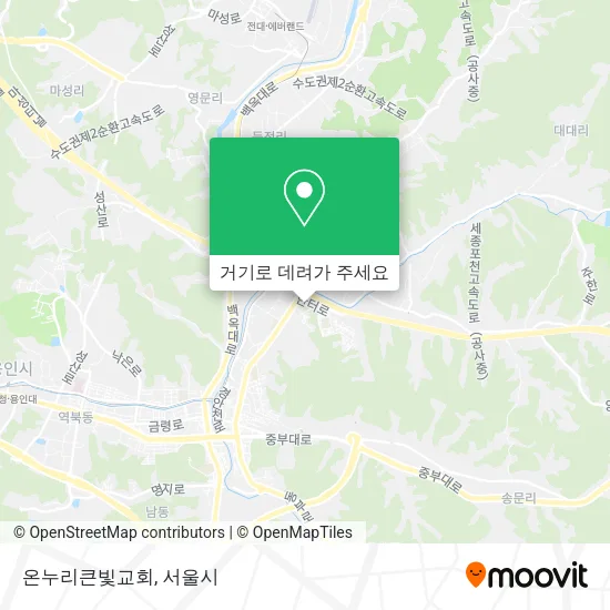 온누리큰빛교회 지도
