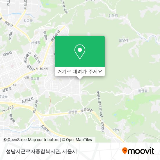 성남시근로자종합복지관 지도