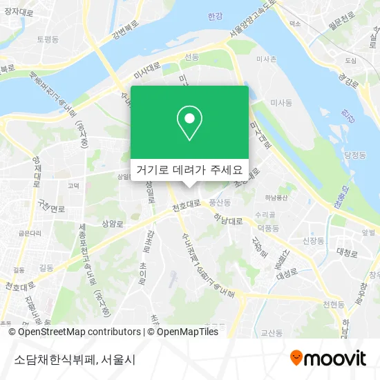 소담채한식뷔페 지도