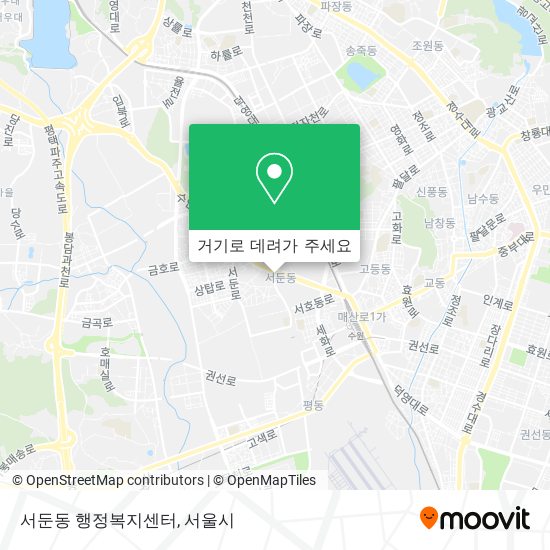 서둔동 행정복지센터 지도