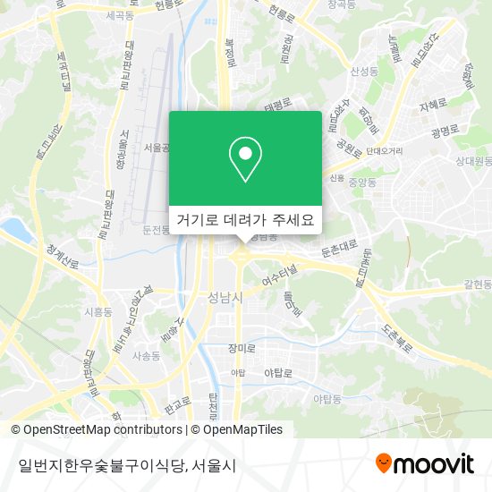 일번지한우숯불구이식당 지도