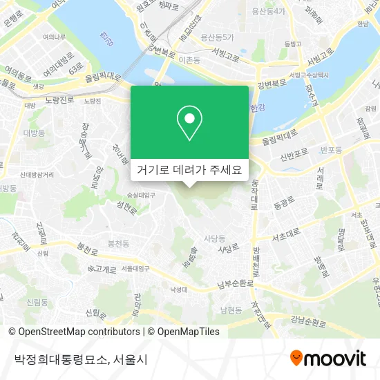 박정희대통령묘소 지도