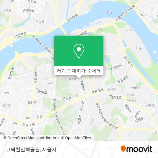 고덕천산책공원 지도