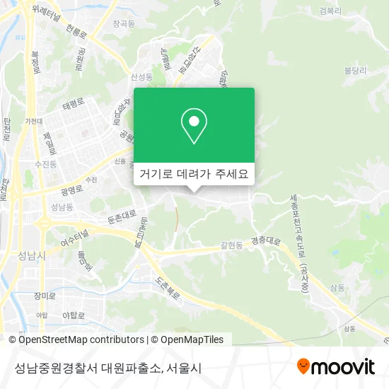 성남중원경찰서 대원파출소 지도