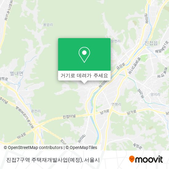 진접7구역 주택재개발사업(예정) 지도