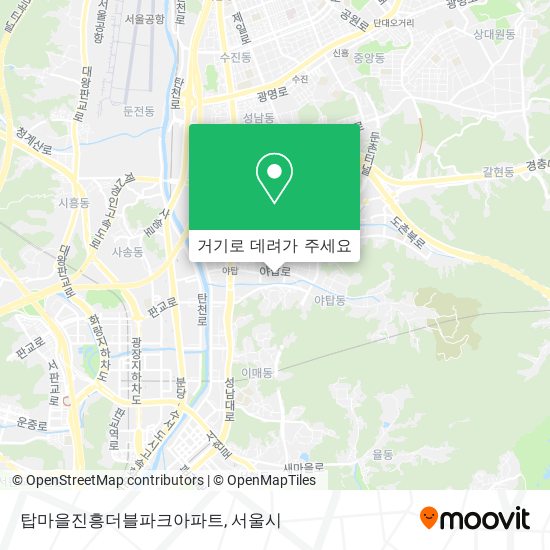 탑마을진흥더블파크아파트 지도