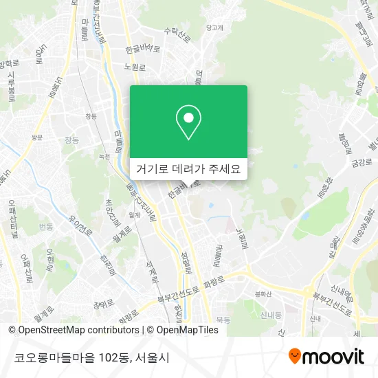 코오롱마들마을 102동 지도