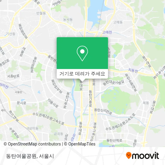 동탄여울공원 지도