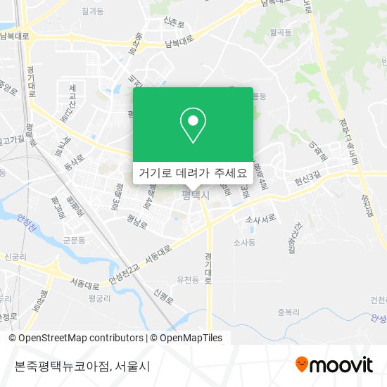 본죽평택뉴코아점 지도