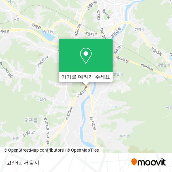 고산Ic 지도