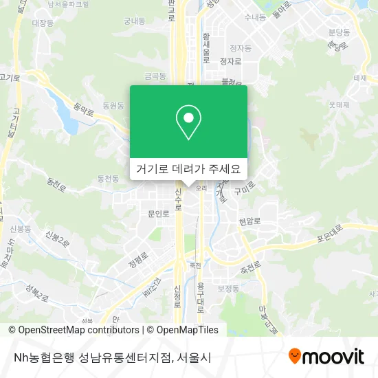Nh농협은행 성남유통센터지점 지도