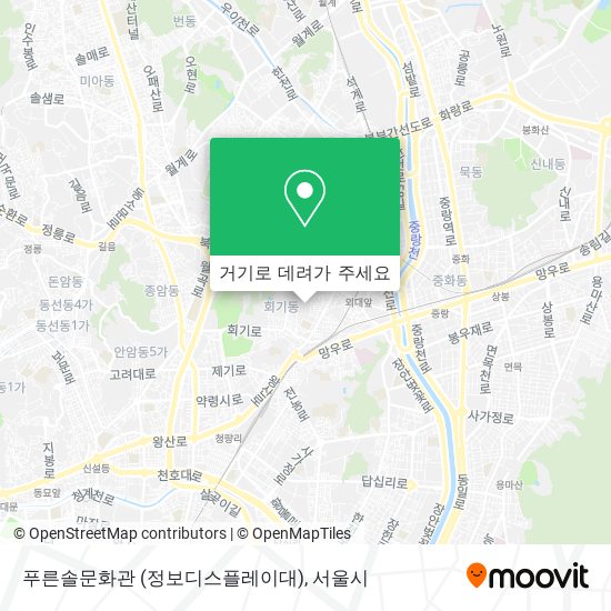 푸른솔문화관 (정보디스플레이대) 지도