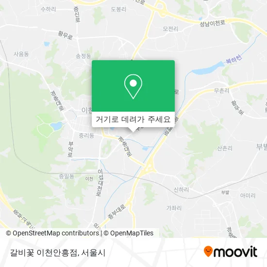 갈비꽃 이천안흥점 지도