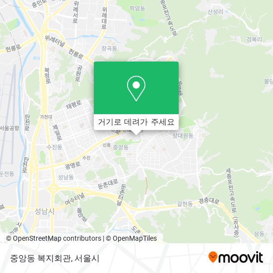 중앙동 복지회관 지도