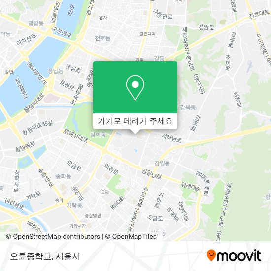 오륜중학교 지도