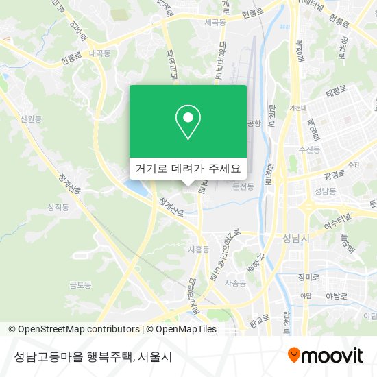 성남고등마을 행복주택 지도