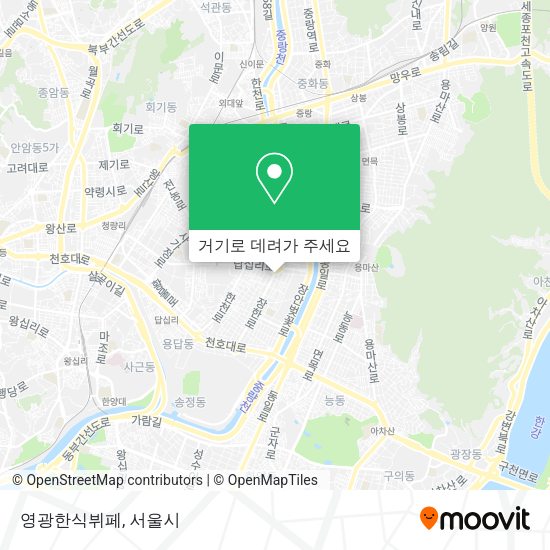 영광한식뷔페 지도