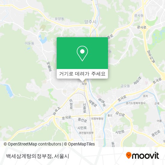 백세삼계탕의정부점 지도