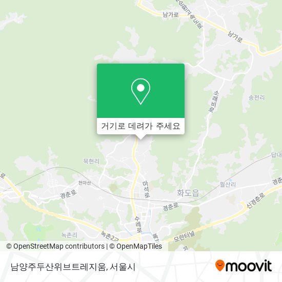 남양주두산위브트레지움 지도