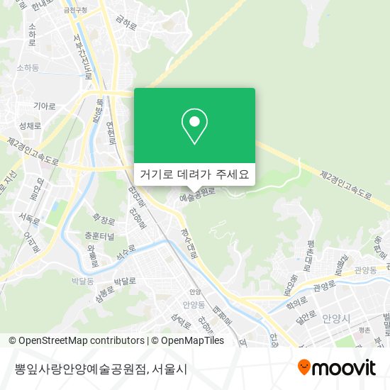 뽕잎사랑안양예술공원점 지도