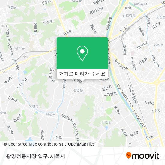 광명전통시장         입구 지도