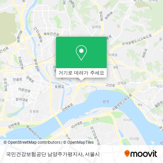 국민건강보험공단 남양주가평지사 지도